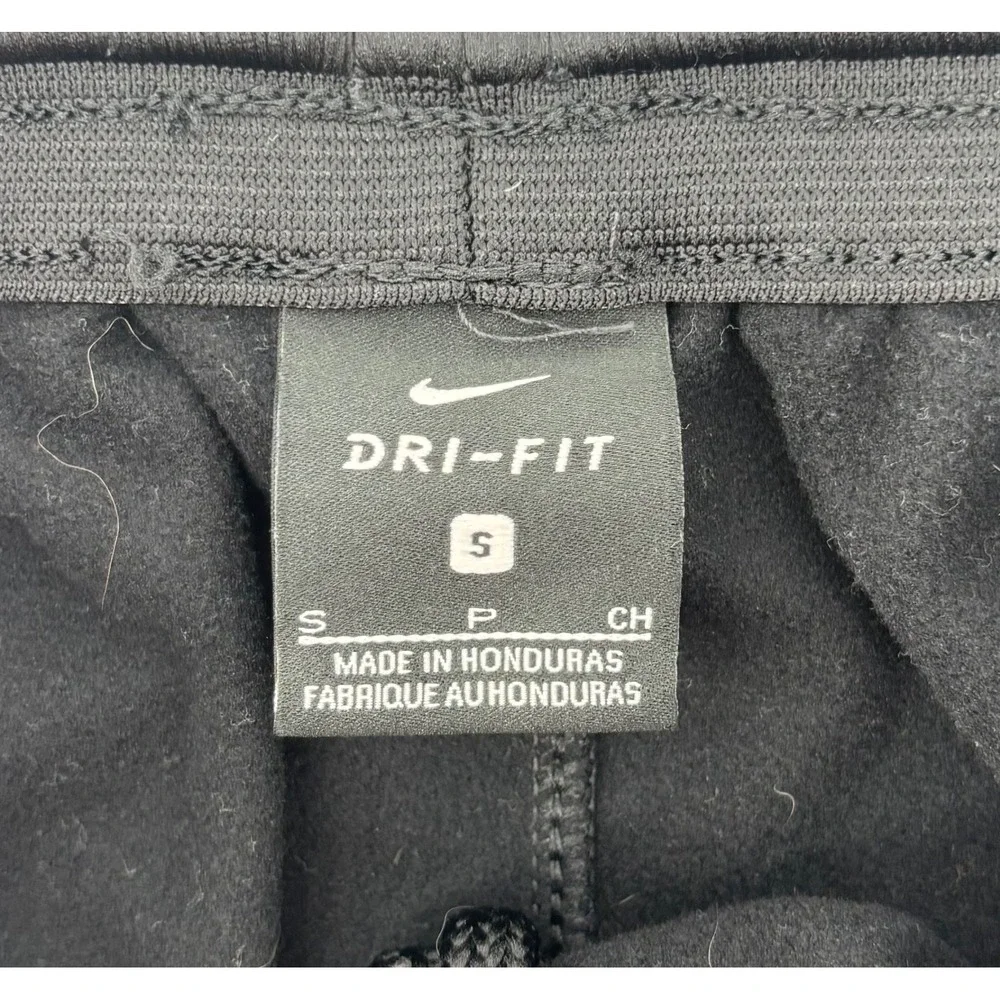 Nike Dri-Fit Pants Men's S Black Swoosh Tapered Training AT3260-010